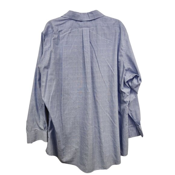 Mens Brooks Brothers Blue & White Checkered Button-Down Shirt 17.5 - Picture 2 of 9